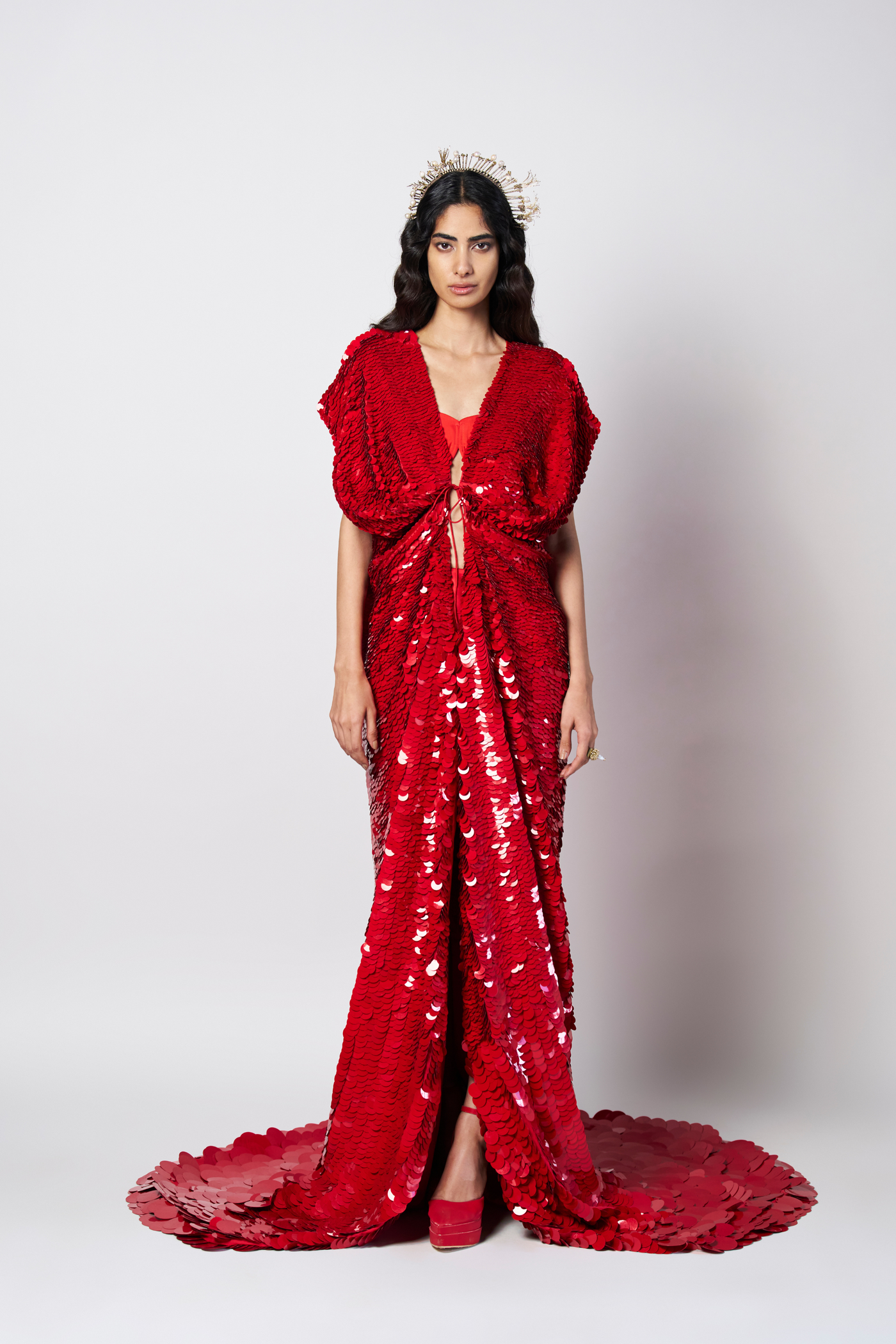 431-88 by Shweta Kapur Mega Cape Indian designer wear online shopping melange singapore