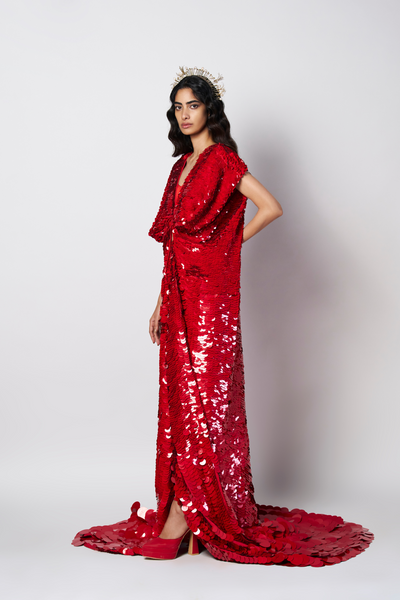 431-88 by Shweta Kapur Mega Cape Indian designer wear online shopping melange singapore