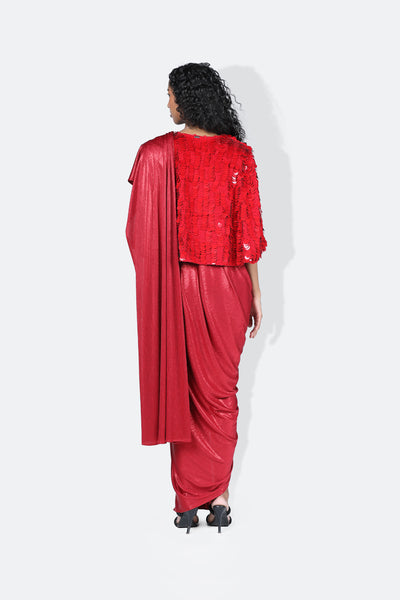 431-88 by Shweta Kapur Ocea Sari indian designer wear online shopping melange singapore