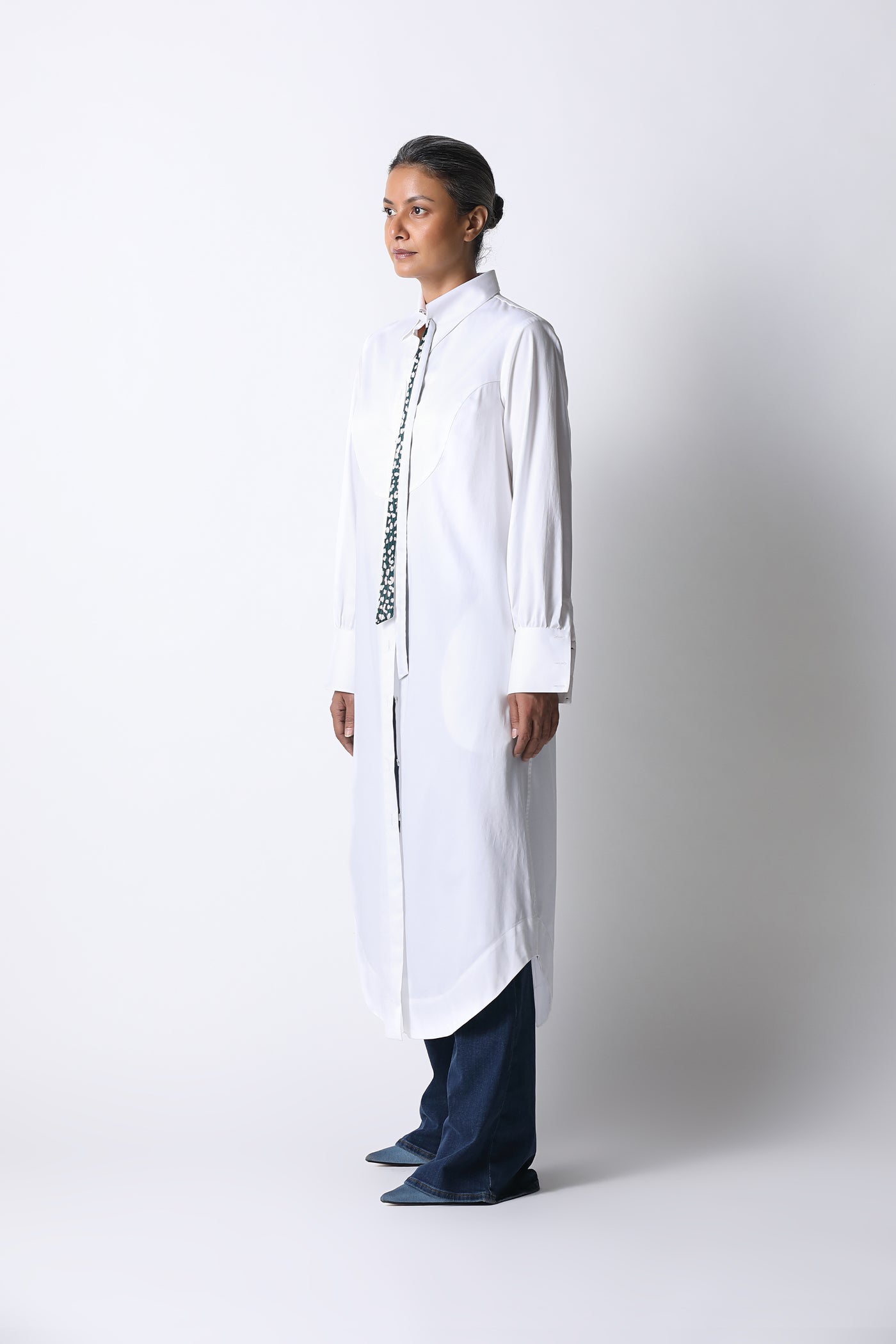 431-88 by Shweta Kapur Shirt Dress indian designer wear online shopping melange singapore