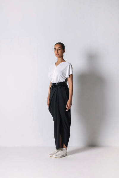431-88 by Shweta Kapur Wave Skirt indian designer wear online shopping melange singapore