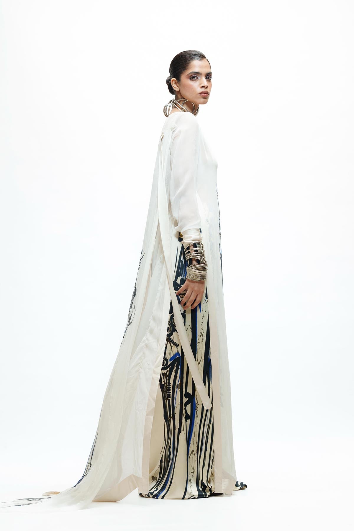 AKOK Abstract Kurta Trouser Set indian designer wear online shopping melange singapore 