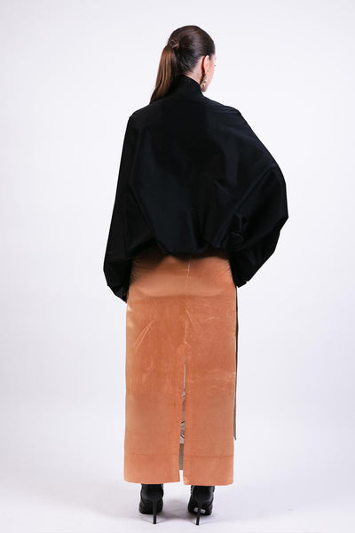 AKOK Black Boxy Jacket With Hand-emb Highlight indian designer wear online shopping melange singapore