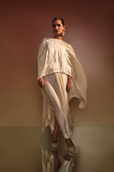 AKOK Cape With Lungi Skirt indian designer wear online shopping melange singapore
