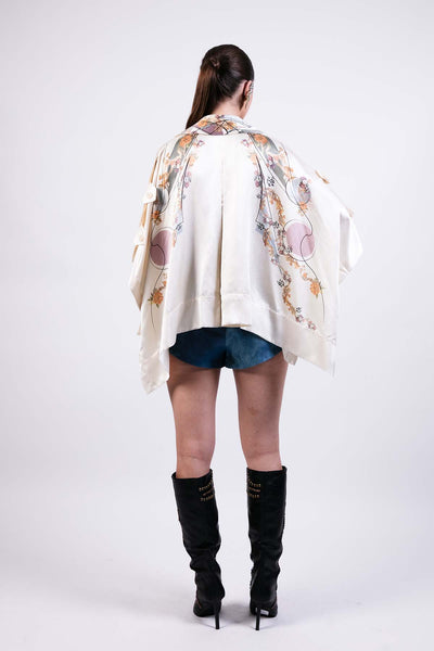 AKOK Elegant Printed Cape Shirt indian designer wear online shopping melange singapore 