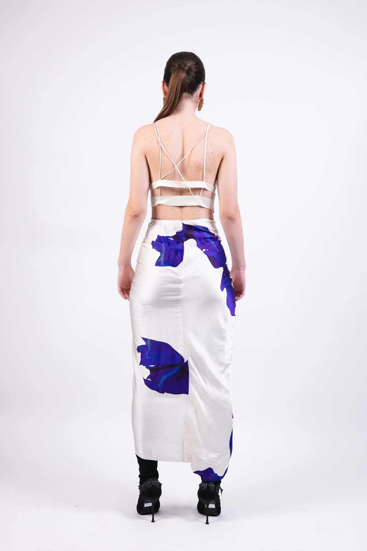 AKOK Lace Embroidered Bralette indian designer wear online shopping melange singapore 