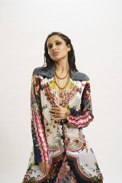 AKOK Long Kurta Jacket indian designer wear online shopping melange singapore
