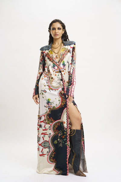 AKOK Long Kurta Jacket indian designer wear online shopping melange singapore
