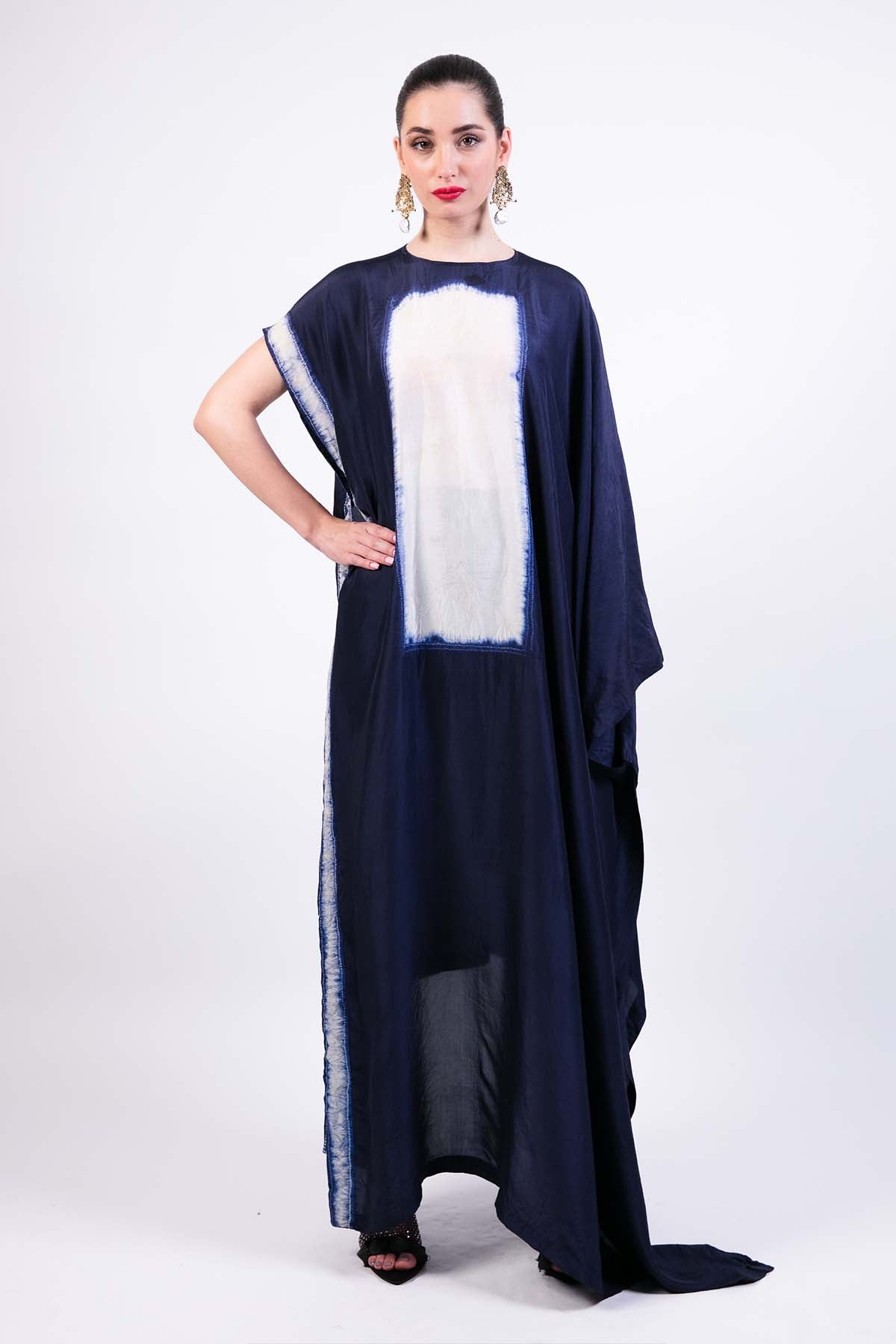 AKOK Shibori Effortless Kaftan indian designer wear online shopping melange singapore 

