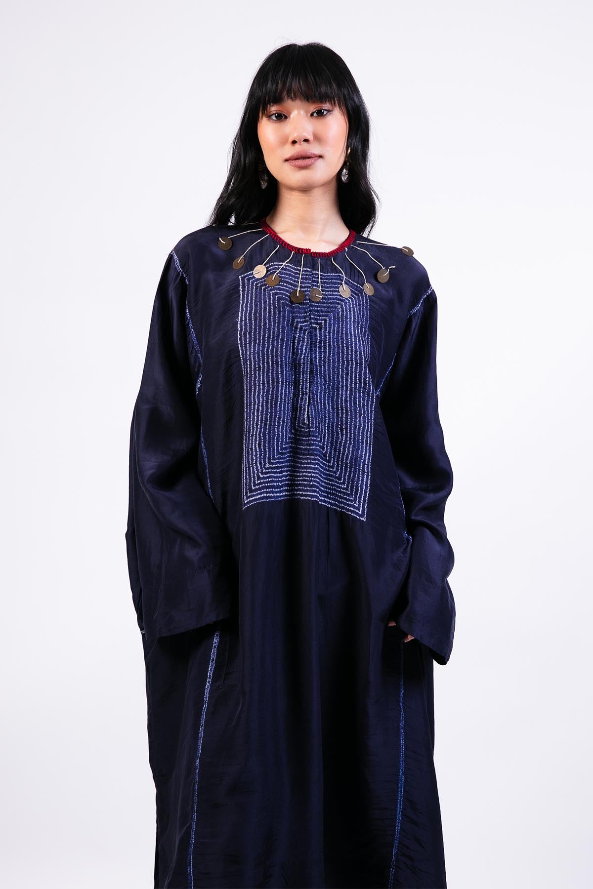 AKOK Shibori Kurta Draped Pants indian designer wear online shopping melange singapore 