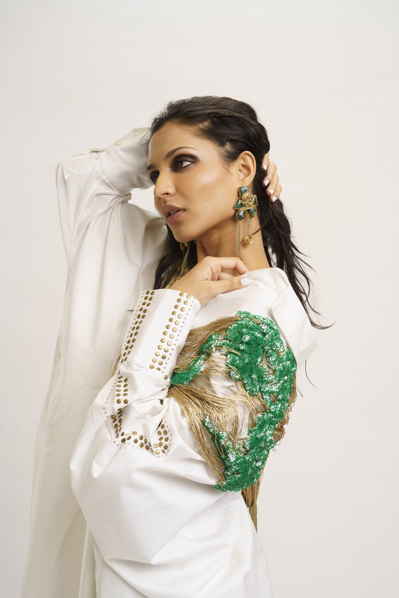 AKOK Shirt Dress indian designer wear online shopping melange singapore