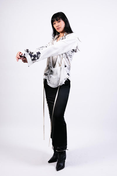 AKOK Silk Skirt With Emb Highlight indian designer wear online shopping melange singapore 