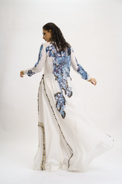 AKOK Slip Dress with Trouser and Crop top indian designer wear online shopping melange singapore