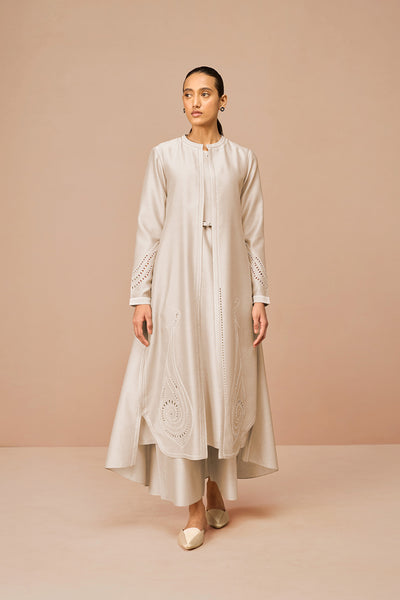 AMPM Anais Beige Jacket Set Indian designer wear online shopping melange singapore