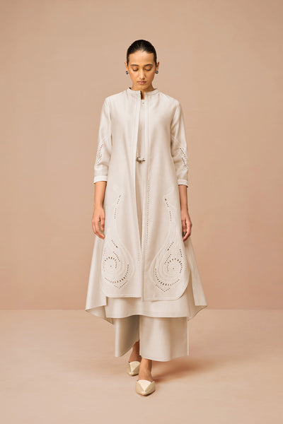 AMPM Anais Jacket Set Beige Indian designer wear online shopping melange singapore