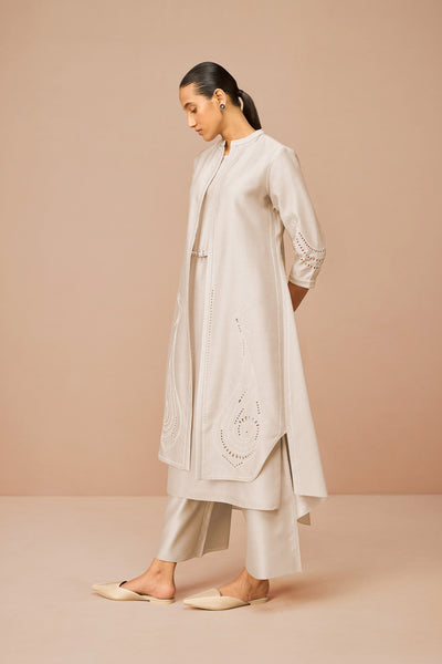 AMPM Anais Jacket Set Beige Indian designer wear online shopping melange singapore