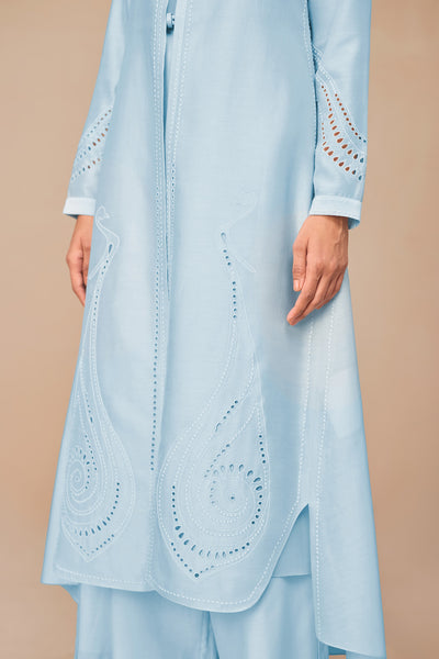 AMPM Anais Jacket Set Ice Blue Indian designer wear online shopping melange singapore
