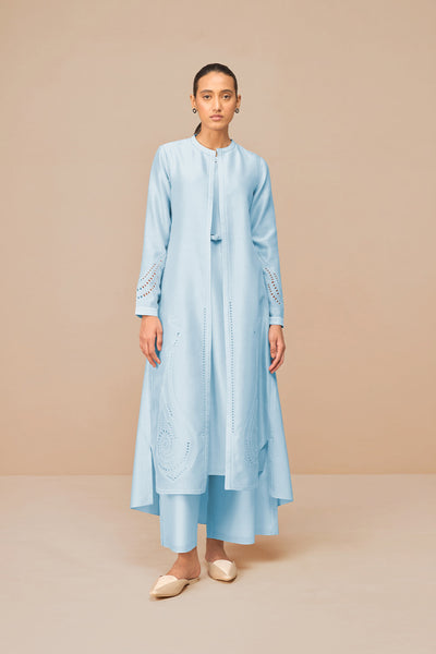 AMPM Anais Jacket Set Ice Blue Indian designer wear online shopping melange singapore

