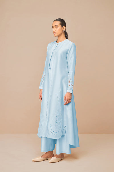 AMPM Anais Jacket Set Ice Blue Indian designer wear online shopping melange singapore

