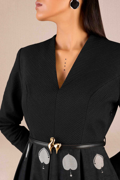 AMPM Black Sabra Dress indian designer wear online shopping melange singapore
