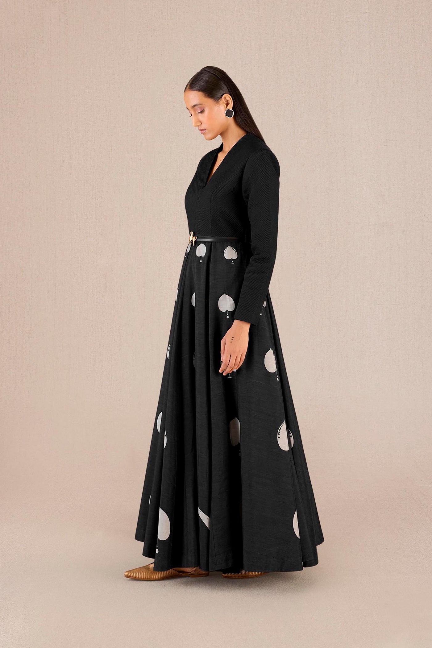 AMPM Black Sabra Dress indian designer wear online shopping melange singapore

