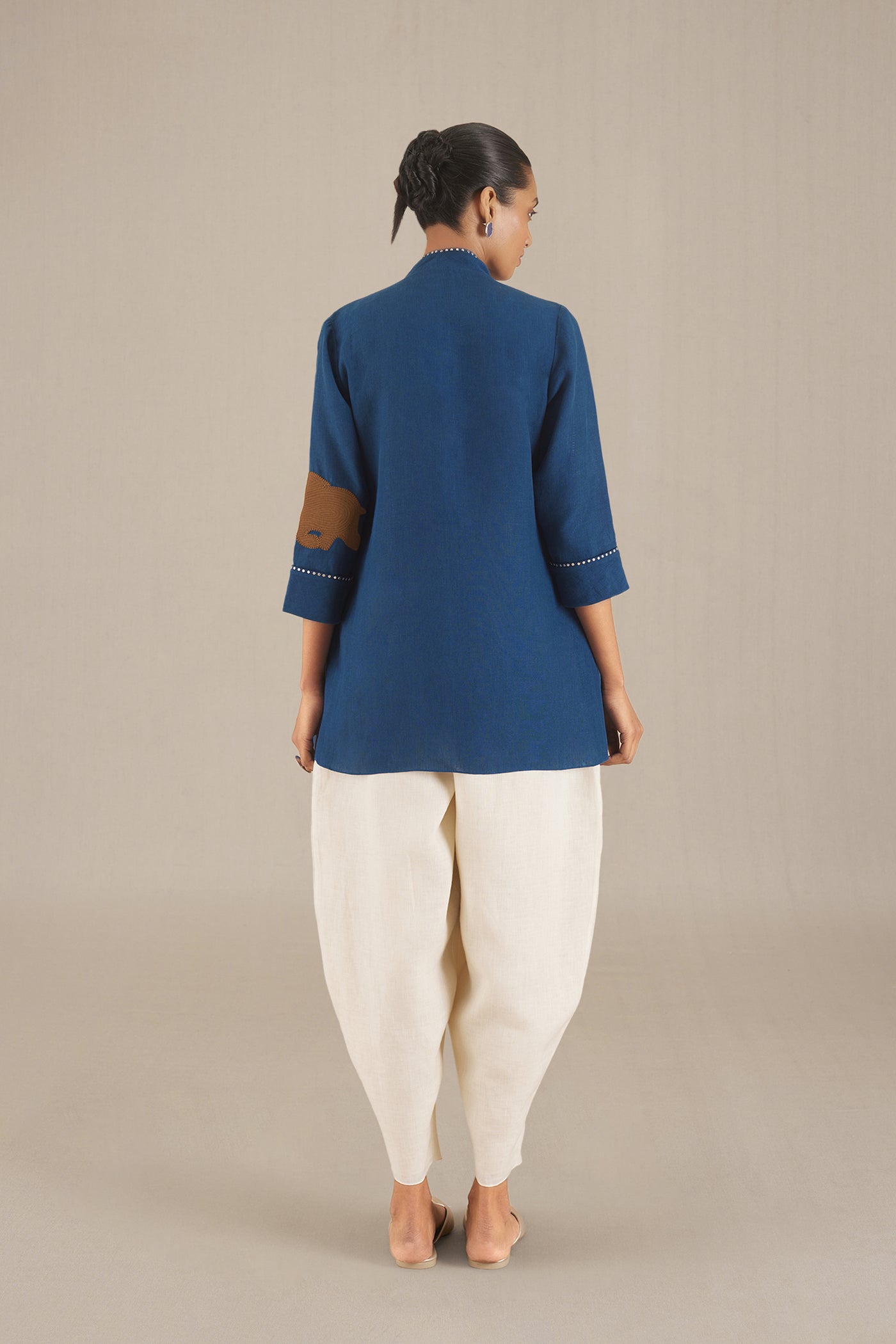 AMPM Firuzeh Jacket Set Teal indian designer wear online shopping melange singapore