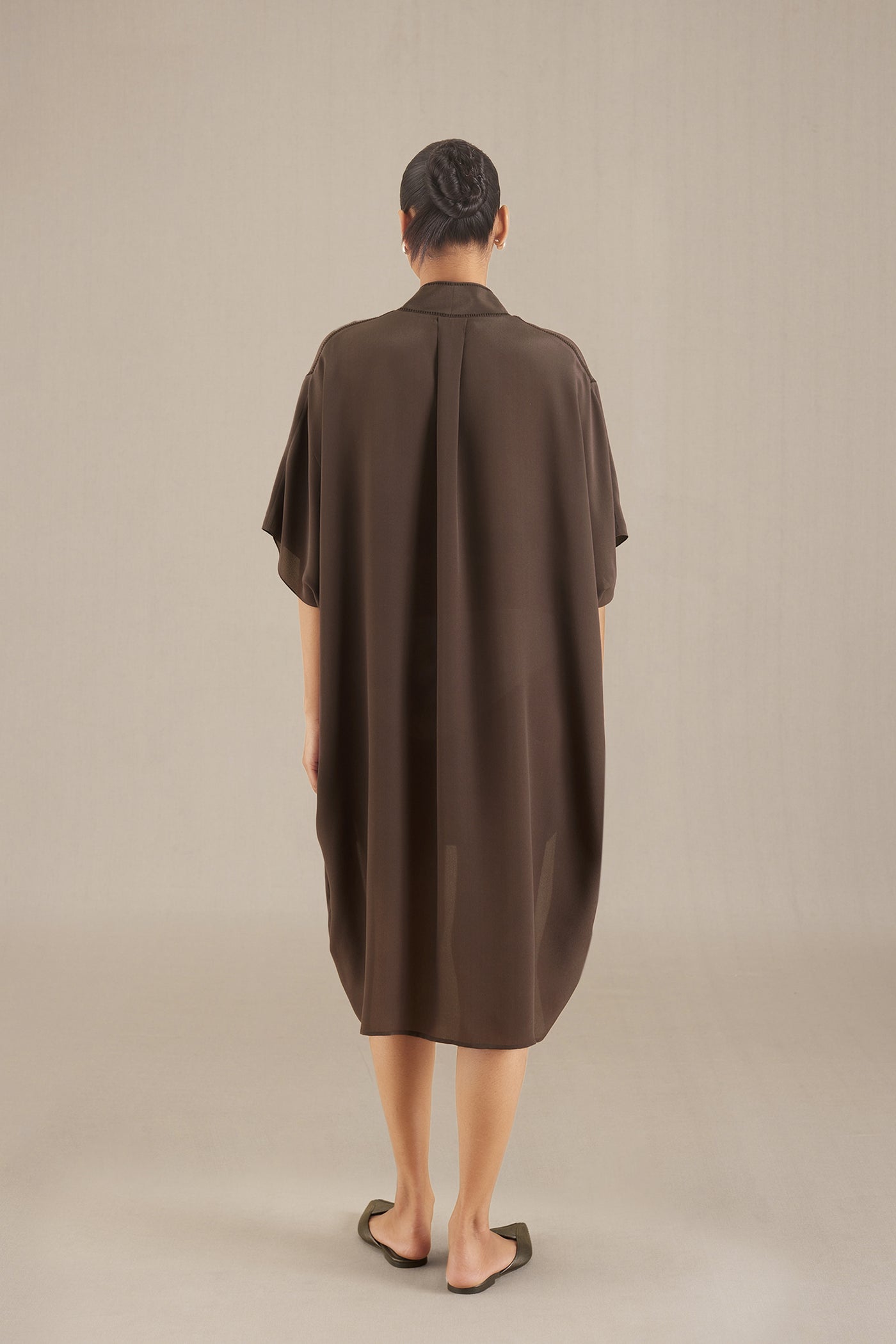 AMPM Lena Dress Dark Brown indian designer wear online shopping melange singapore