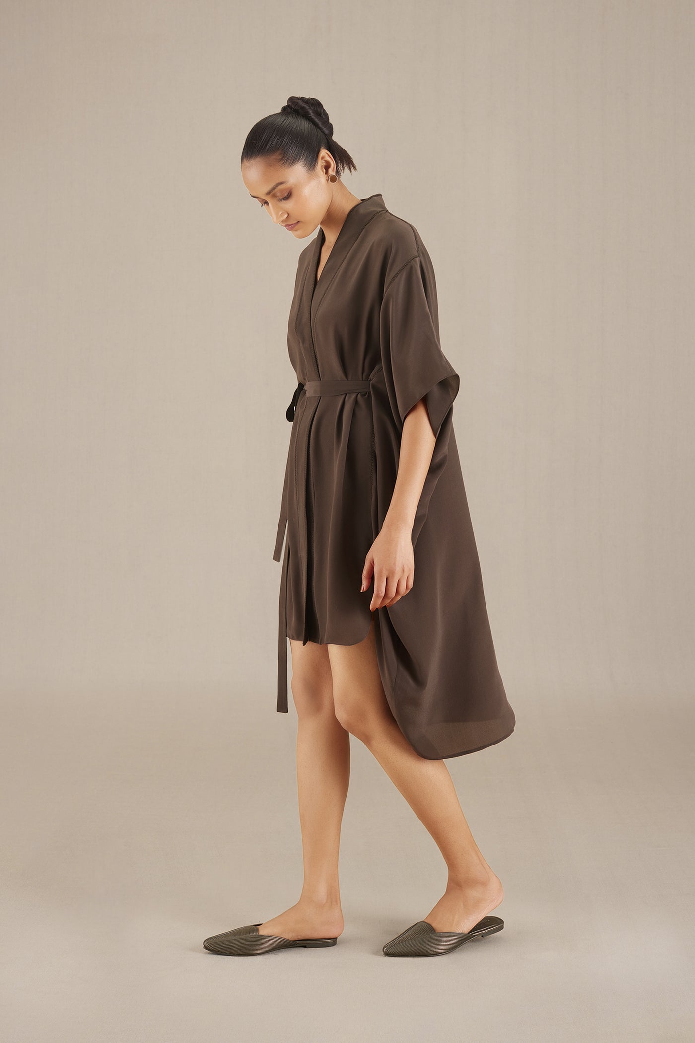 AMPM Lena Dress Dark Brown indian designer wear online shopping melange singapore