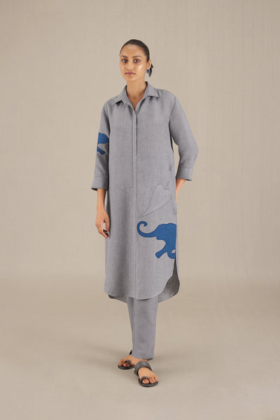 AMPM Mahin Tunic Set Grey indian designer wear online shopping melange singapore