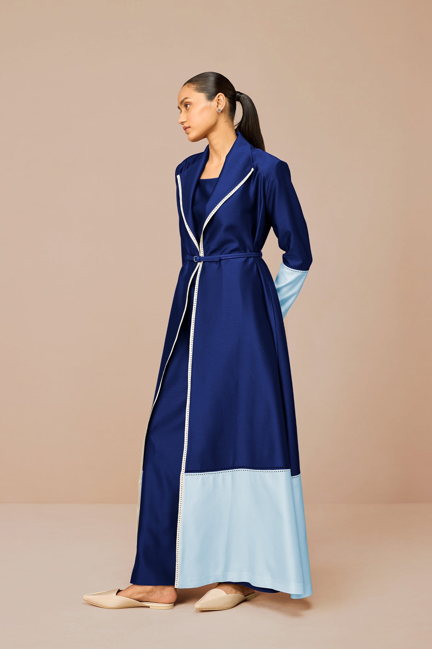 AMPM Mirdea Jacket Set Indigo Indian designer wear online shopping melange singapore