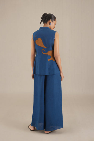 AMPM Nadiah Waist Coat Teal indian designer wear online shopping melange singapore