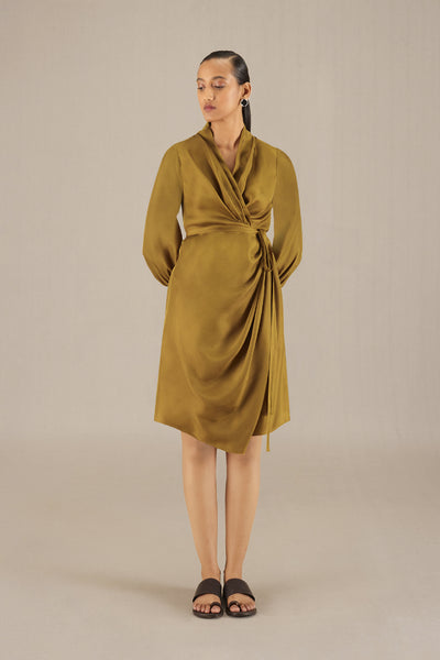 AMPM Neesa Dress Camel indian designer wear online shopping melange singapore