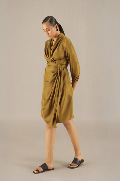AMPM Neesa Dress Camel indian designer wear online shopping melange singapore