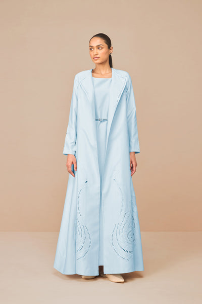 AMPM Raysa Jacket Set Ice Blue Indian designer wear online shopping melange singapore
