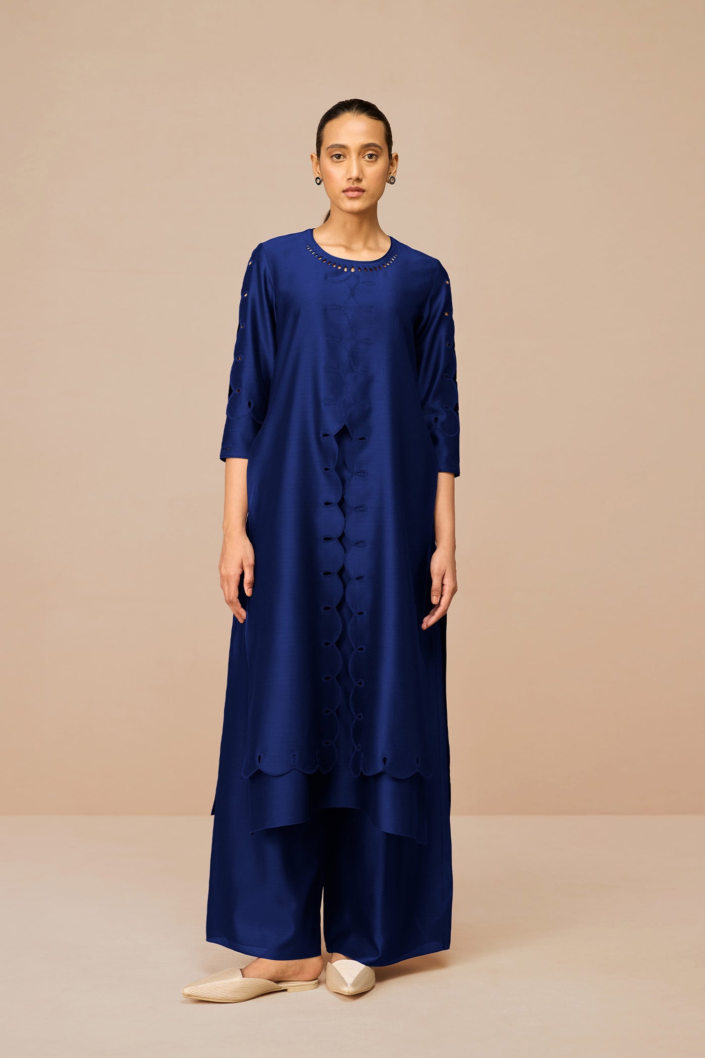 Svara Kurta Set Indigo