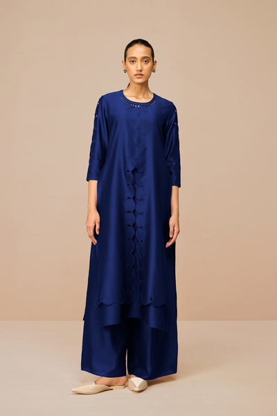Svara Kurta Set Indigo