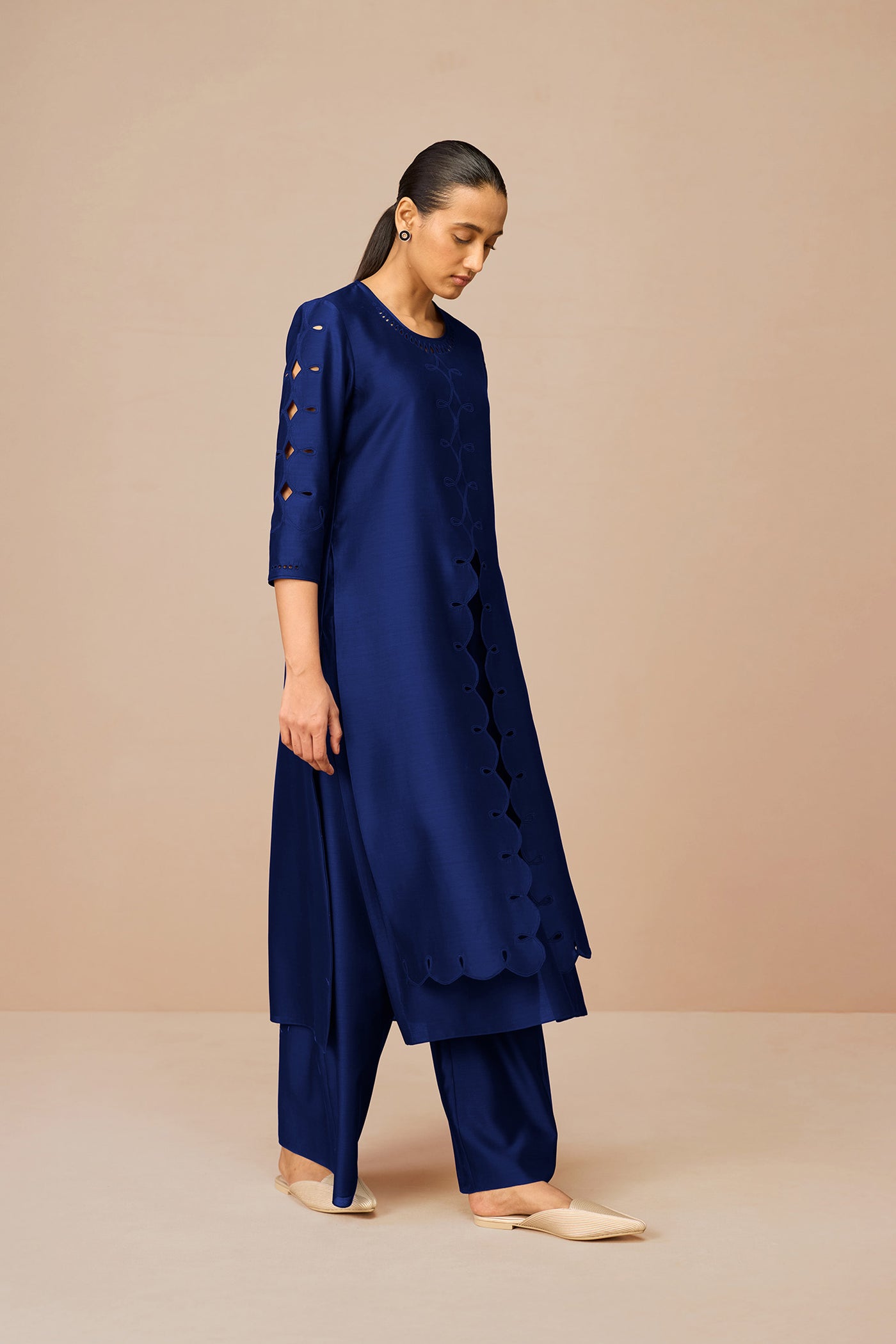 Svara Kurta Set Indigo