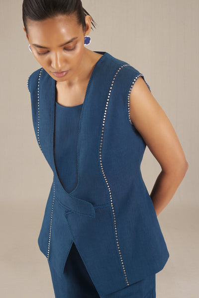 AMPM Uzma Waist Coat Set indian designer wear online shopping melange singapore