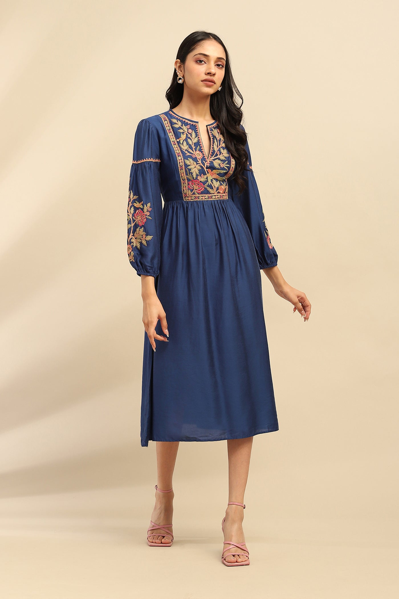 Blue Mizuki Midi Dress Melange Singapore Blue Mizuki Midi Dress Melange Singapore