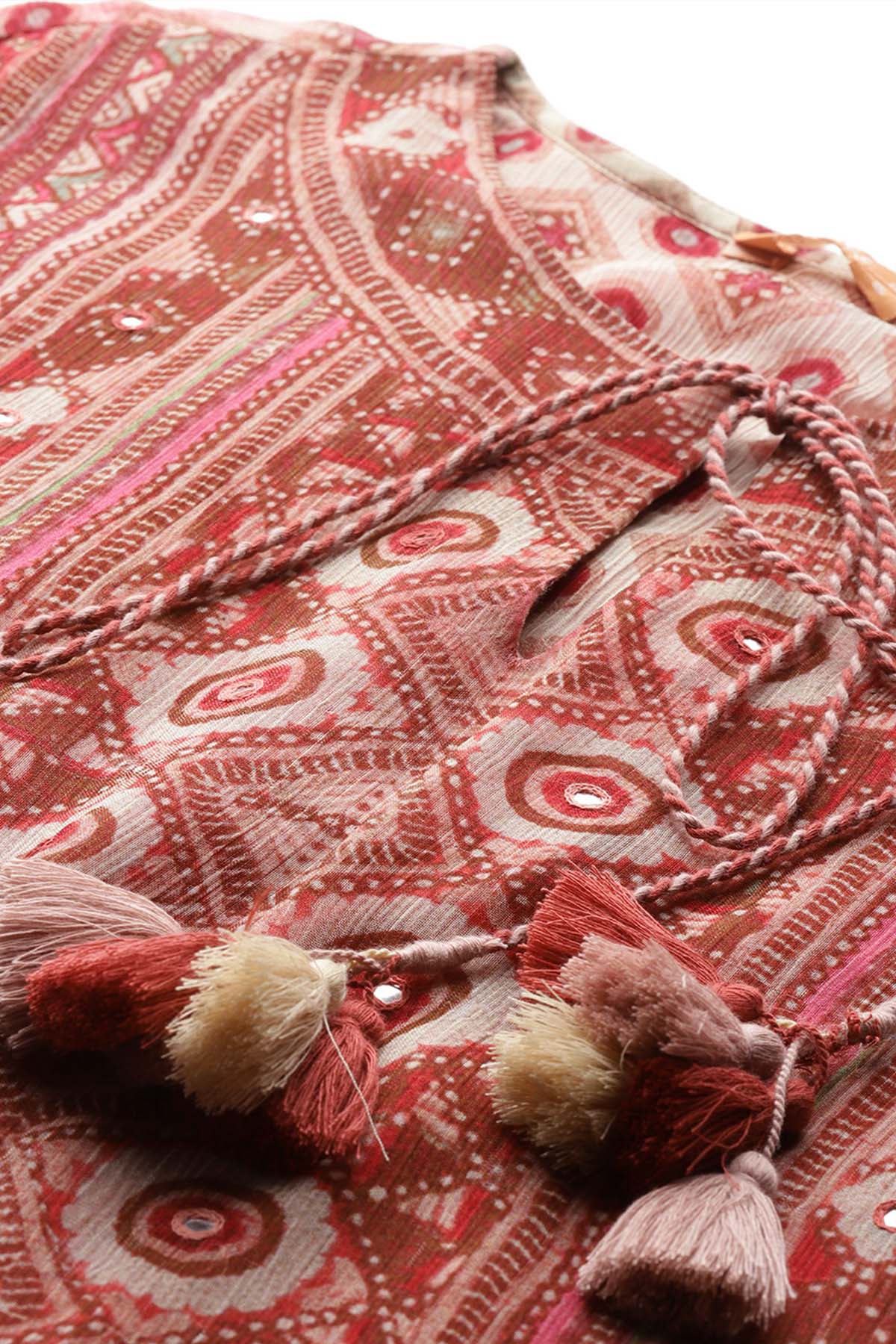 Aarke Ritu Kumar Ecru Khanak Kurta With Pant And Dupatta indian designer wear online shopping melange singapore 