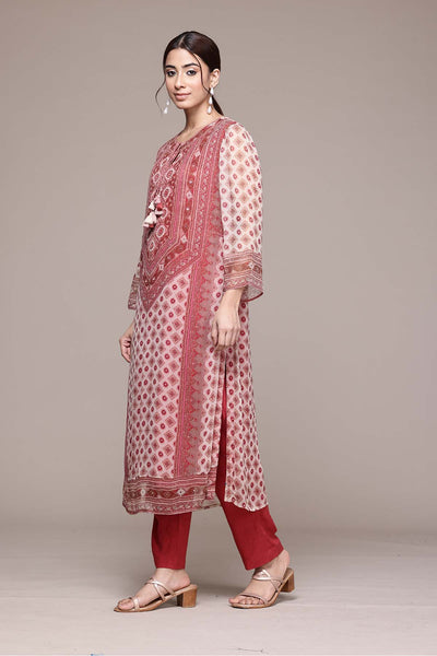 Aarke Ritu Kumar Ecru Khanak Kurta With Pant And Dupatta indian designer wear online shopping melange singapore 