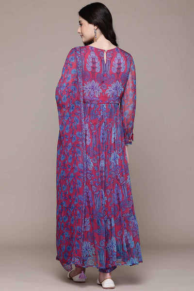 Aarke Ritu Kumar Pink Masami Kurta With Pant And Dupatta indian designer wear online shopping melange singapore 
