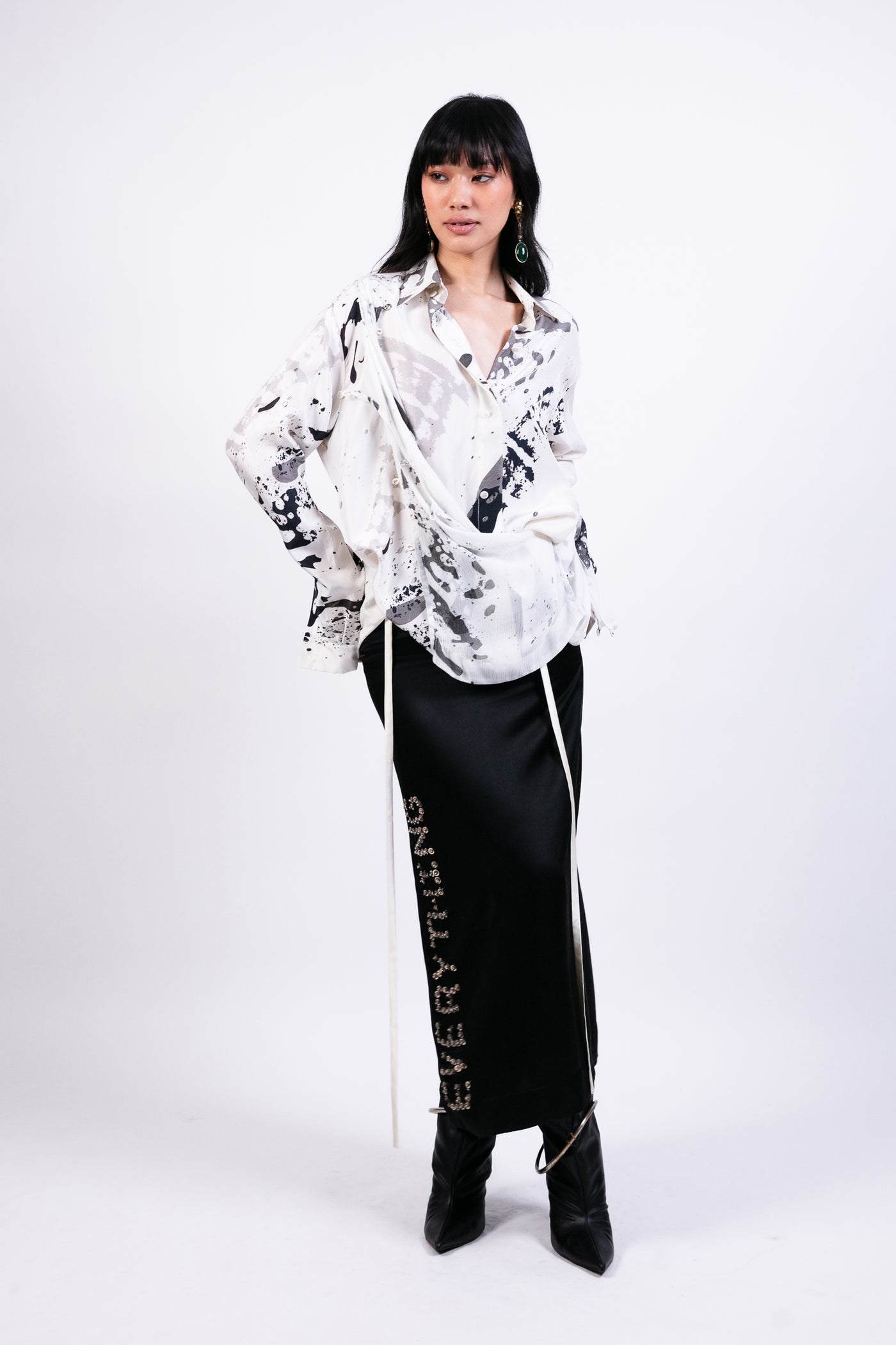 Ak Ok Straight Skirt indian designer wear online shopping melange singapore