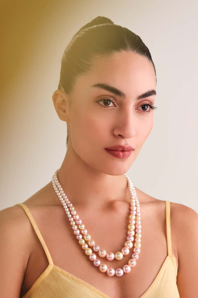 Anaash Double Layered Multicoloured Necklace indian designer wear online shopping melange singapore 