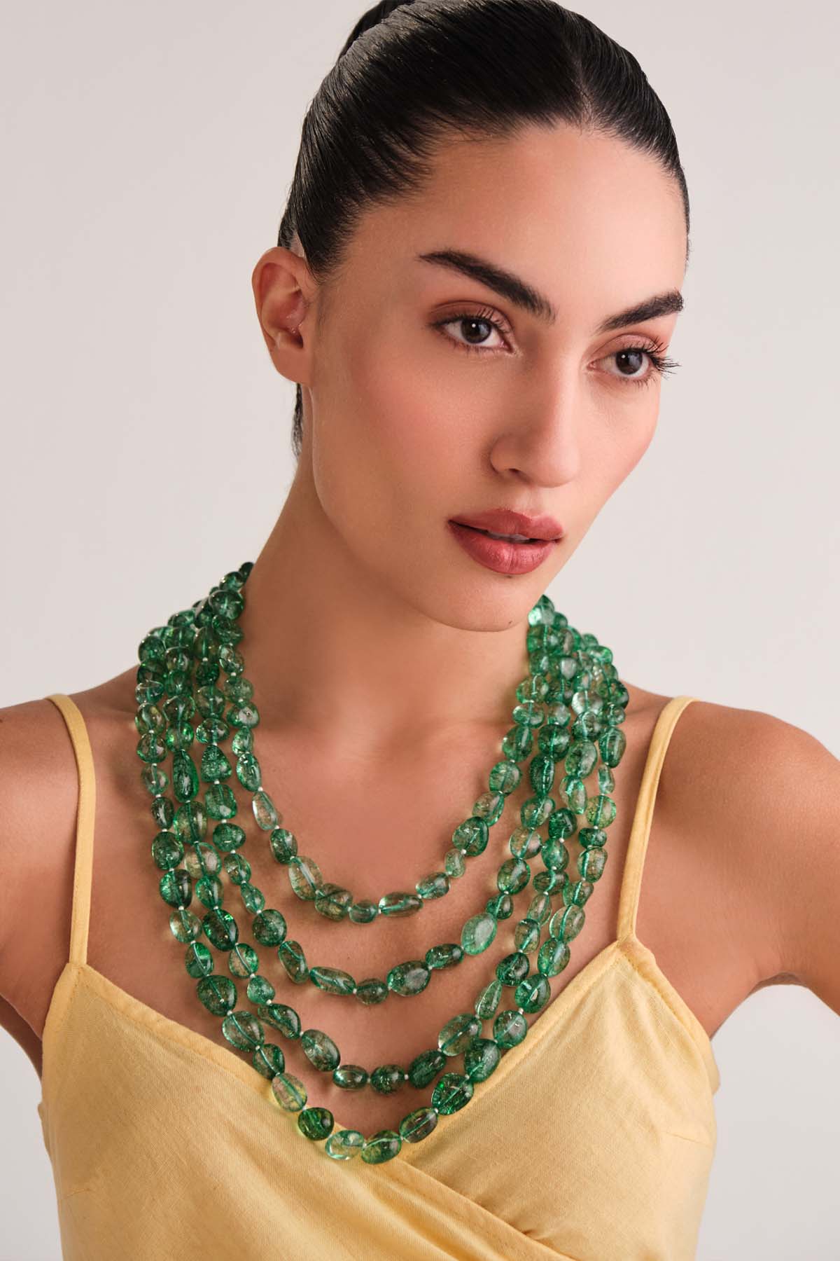 Anaash Emerald Green Statement Tumbles indian designer wear online shopping melange singapore