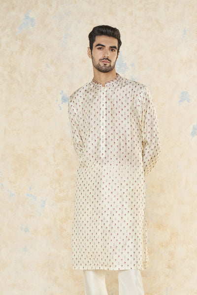 Anita Dongre Aadhavan Kurta Cream indian designer wear online shopping melange singapore