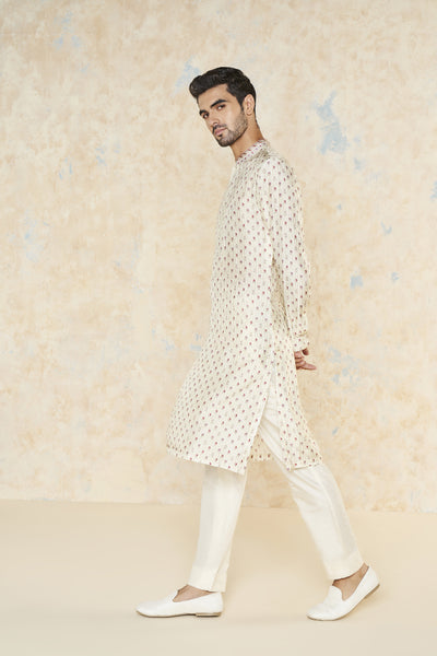 Anita Dongre Aadhavan Kurta Cream indian designer wear online shopping melange singapore