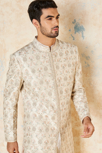 Anita Dongre Aasvik Sherwani Ivory indian designer wear online shopping melange singapore