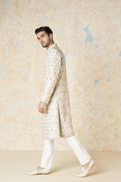 Anita Dongre Aasvik Sherwani Ivory indian designer wear online shopping melange singapore