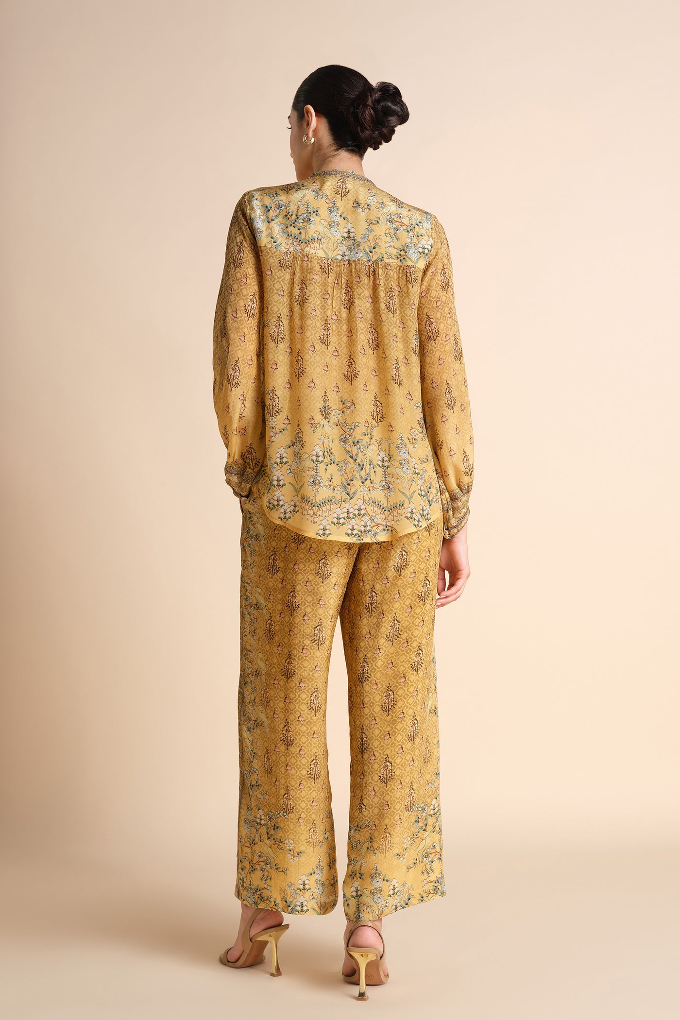 Anita Dongre Acajou Co-ord Yellow indian designer wear online shopping melange singapore